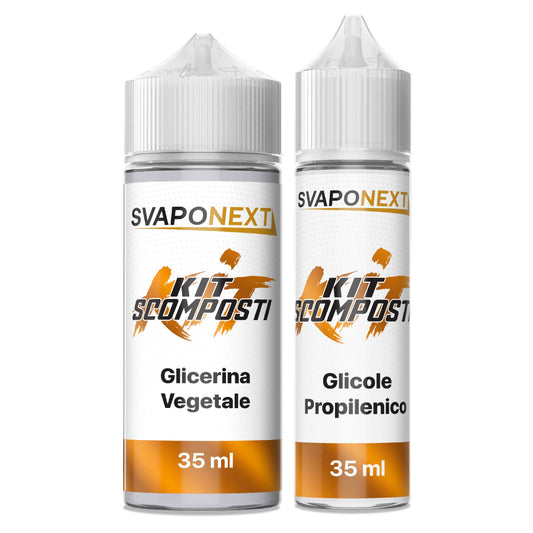 SVAPONEXT - KIT SCOMPOSTI - KIT ARANCIONE 70 ML 50/50 (35+35)