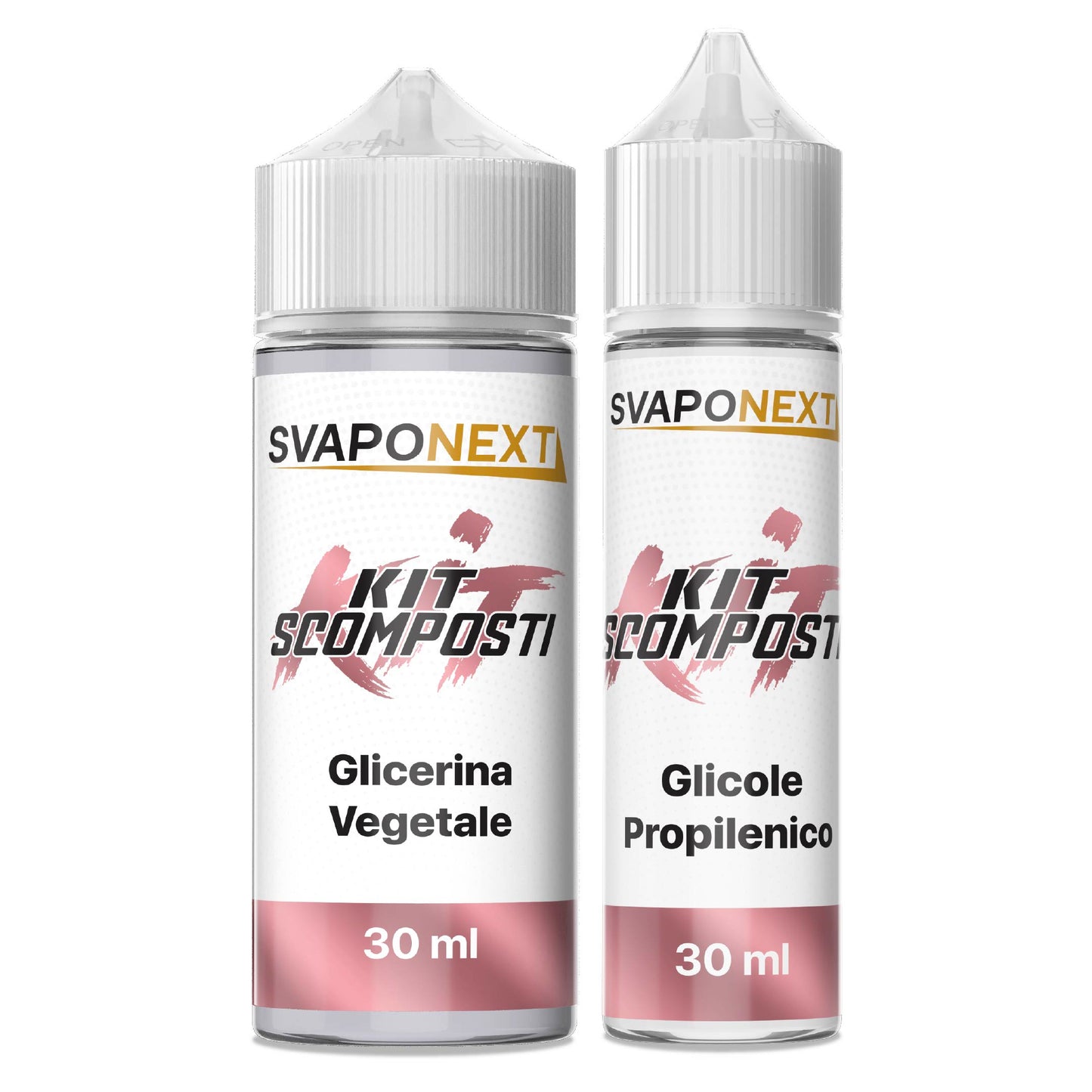 SVAPONEXT - KIT SCOMPOSTI - KIT ROSA 60 ML 50/50 (30+30)