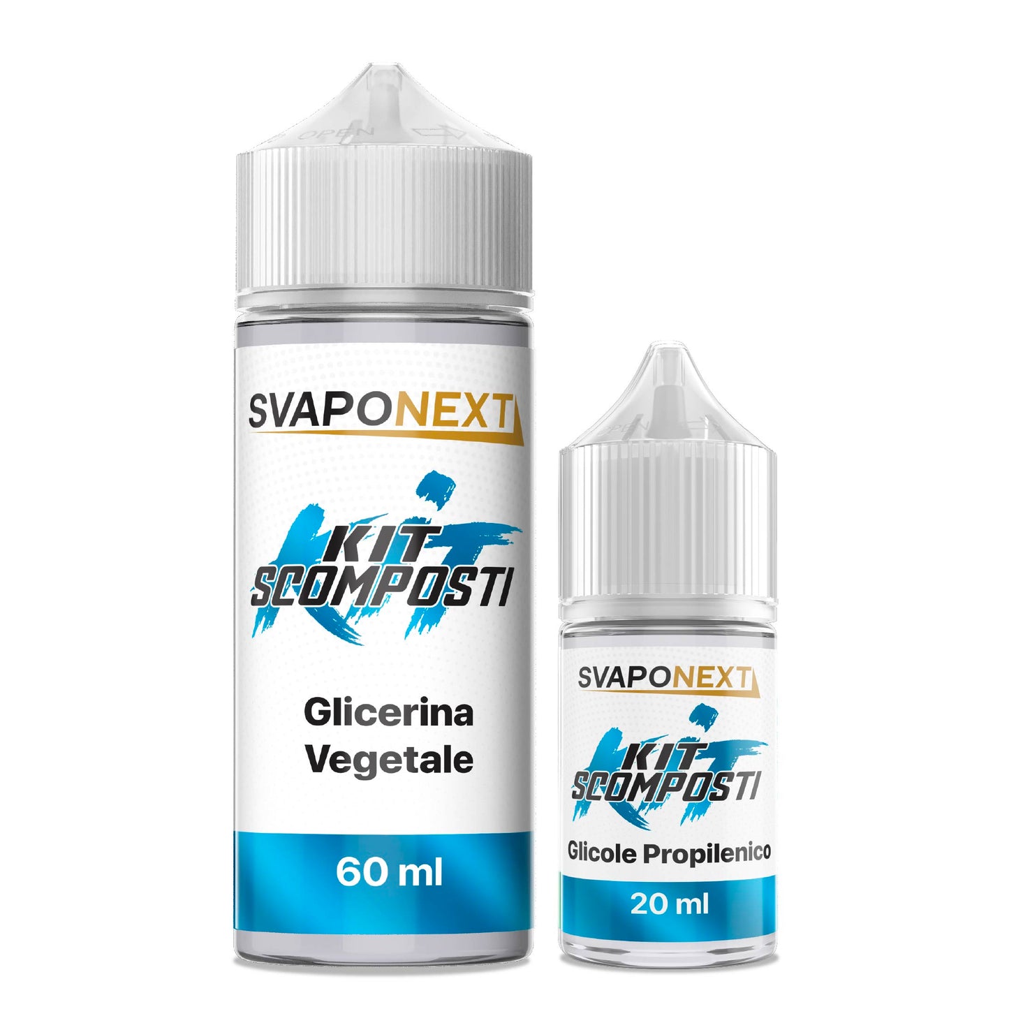 SVAPONEXT - KIT SCOMPOSTI - KIT AZZURRO 80 ML 70/30 (60+20)