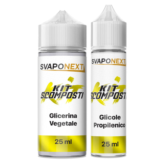 SVAPONEXT - KIT SCOMPOSTI - KIT GIALLO 50 ML 50/50 (25+25)