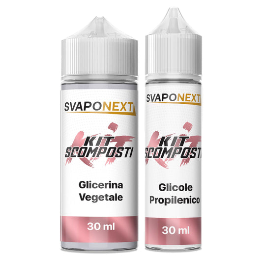 SVAPONEXT - KIT SCOMPOSTI - KIT ROSA 60 ML 50/50 (30+30)