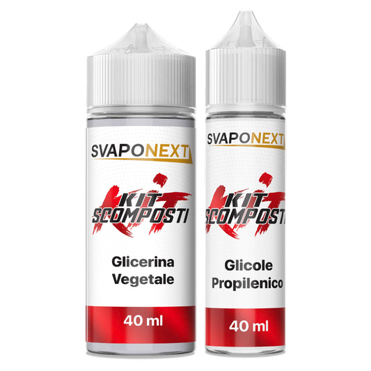 SVAPONEXT - KIT SCOMPOSTI - KIT ROSSO 80 ML 50/50 (40+40)