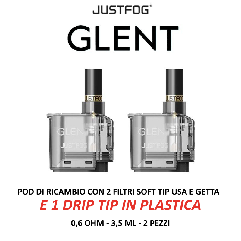 Glent FILTER Pod Justfog Cartuccia Ricambio 3,5ml - 2 Pezzi